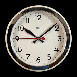 Vintage Industrial Beige Wall Clock from NUFA, 1960s