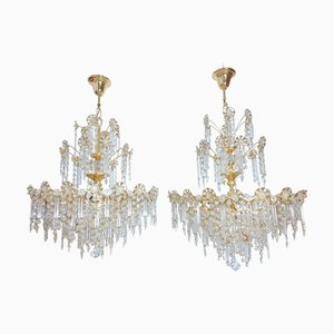 Regency Chandeliers by Ernst Palme by Palwa, 1970s, Set of 2
