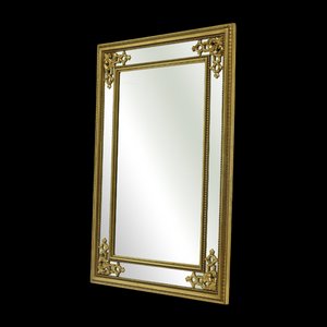Large Gold-Plated Mirror from Deknudt, Belgium, 1980s