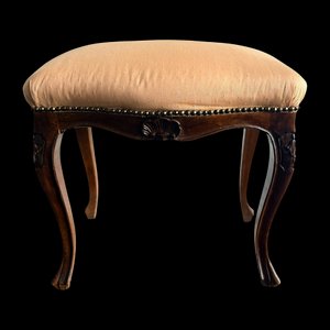 Wooden Ottoman Seat, 1950s