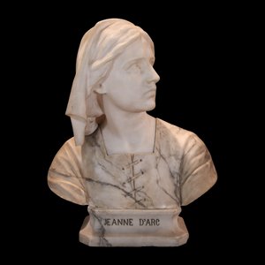 After Bessi, Bust of Joan of Arc, 19th Century, Alabaster & Marble