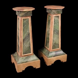 Italian Lacquered Columns, 1970s, Set of 2