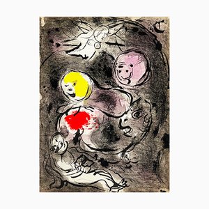 Marc Chagall, Il profeta Daniele nella fossa dei leoni, 1956, Litografia