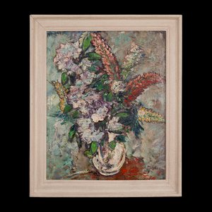 Jacobus Doeser, Flower Still Life, 1950s, Oil on Canvas