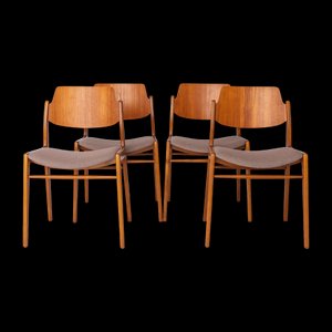 Mid-Century Teak Dining Chairs by Hartmut Lohmeyer for Wilkhahn, 1960s, Set of 4