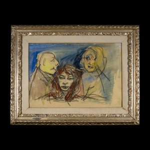 Italian Signed, Dated and Authenticated Painting, 1960s, Framed