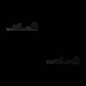 Mensole NVMD Clounds in acciaio nero di EMKO, set di 2