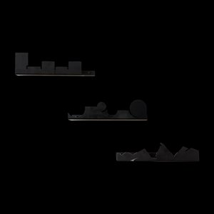 NVMD Floating Shelves in Black Steel from EMKO, Set of 3