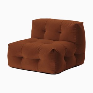 Not-a-Sofa Lounge Chair in Chocolate Velour from EMKO