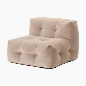 Not-a-Sofa Sessel in Beige Velours von EMKO