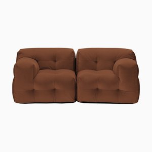 Not-a-Sofa Sofa in Chocolate Velour from EMKO