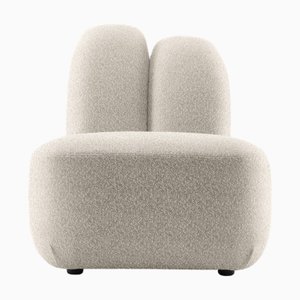 Bunny Designer Lounge Chair in Beige Fabric from EMKO