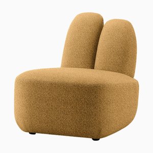Bunny Designer Lounge Chair in Mustard Fabric from EMKO