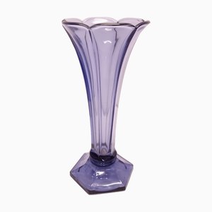 Art Deco Lilac Vase from Val Saint Lambert, 1930s