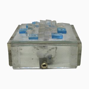 Square Wall Lamp by Albano Poli for Poliarte, Italy, 1970s