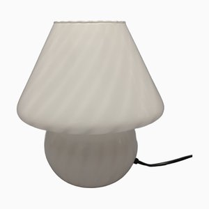 Modern Mushroom Table Lamp in Spiral Murano Glass, 1970s
