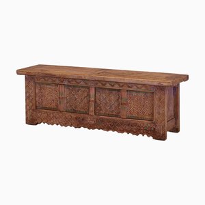 Low Carved 4-Door Sideboard, 1920s