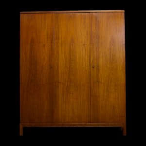 Danish Teak Three-Door Wardrobe, 1960s