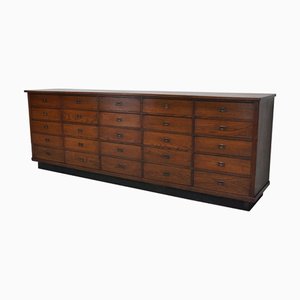 Large Art Deco Dutch Oak Apothecary Cabinet, 1930s