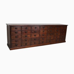 Large Antique Hardwood Apothecary Cabinet, 1900
