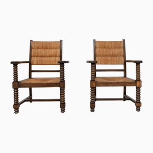 Vintage Sessel von Charles Dudouyt, 1940er, 2er Set