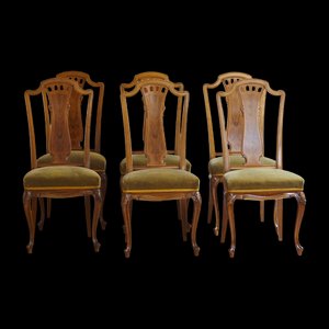 Chaises de Salle à Manger Art Nouveau, France, 1900s, Set de 6