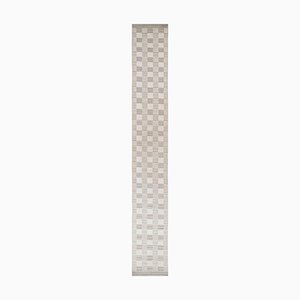 Scandinavian Style Runner with Gray and Cream Geometric Patterns by Rug&Kilim