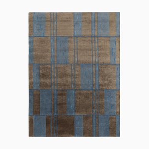 French Style Rug in Brown and Blue by Rug&Kilim