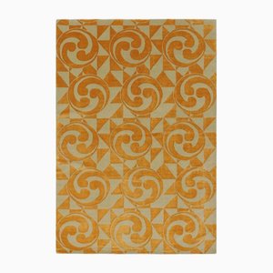 Geometric Rug in Beige and Gold Tones Kaleidoscope by Rug&Kilim