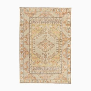 Rug with Orange Medallion Pattern by Rug&Kilim