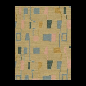 Scandinavian Style Rug with Blue and Pink Geometric Pattern by Rug&Kilim