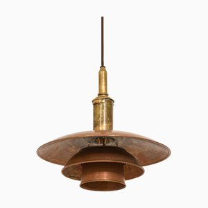 Lampada da soffitto in rame e ottone di Poul Henningsen, anni '30