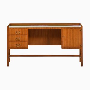 Mahogany and Brass Desk from Josef Frank, 1950s