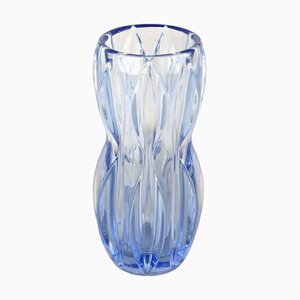 Vaso Art Déco in vetro blu, XX secolo, Austria, anni '20