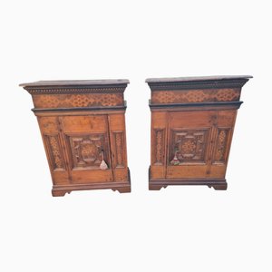 Inlaid Gemellini Cabinets, 1700s, Set of 2