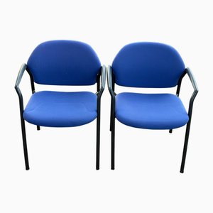 Chaises de Bureau Bleues de Ahrend De Cirkel, 1970s, Set de 2