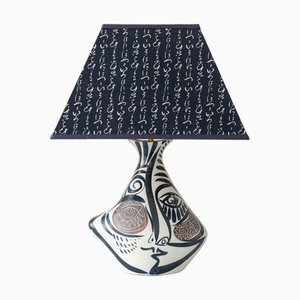 Spanish Cubist Ceramic Table Lamp in the style of Picasso by Alfonso Otero Regal, 1970s