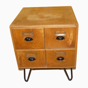 Table de Chevet Vintage avec Pieds en Épingle