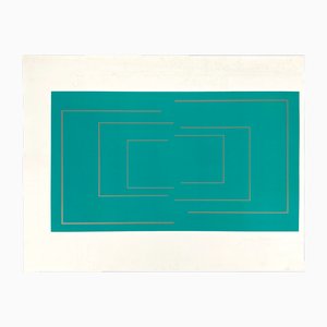Joachim Albrecht, Composition en Béton Recto-Verso, 1970s, Sérigraphie Couleur