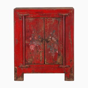 Red Two Door Side Cabinet, 1920s