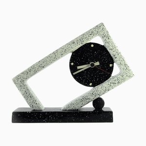 Postmodern Ceramic Dalla Bassa Maria Ceramiche Table Clock from Nove, Italy, 1980s
