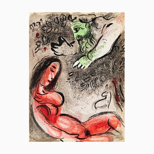 Marc Chagall, Eve is Condemned by God with Nude, 1960, Lithographie