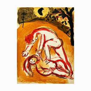 Marc Chagall, Kain und Abel mit Akt, 1960, Lithographie