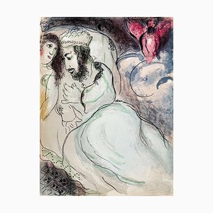 Marc Chagall, Sarah und Abimelech mit Akt, 1960, Lithographie