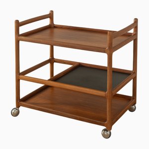 Carrello di servizio vintage di Johannes Andersen per CFC Silkeborg, anni '60