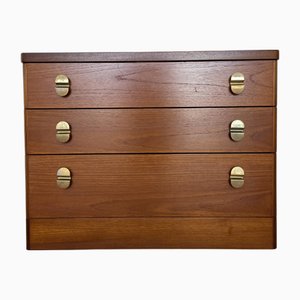 Mid-Century Modern Teak Kommode mit Hirschhorn, 1965