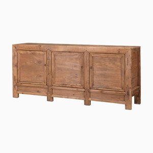 Large Vintage Pine Three Door Sideboard, 1920s