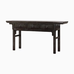 Grey Lacquer Three Drawer Console, 1920s