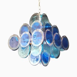 Vintage Murano Pendant Light with Handmade Glass Discs, 1980s
