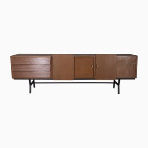 Large Vintage Sideboard in Teak and Brass, Italy, 1960s